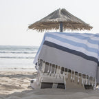 Arcachon - Fouta Tricolore - Bleu Ciel
