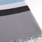 Arcachon - Fouta Tricolore - Bleu Ciel