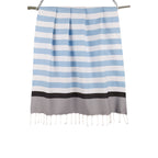 Arcachon - Fouta Tricolore - Bleu Ciel