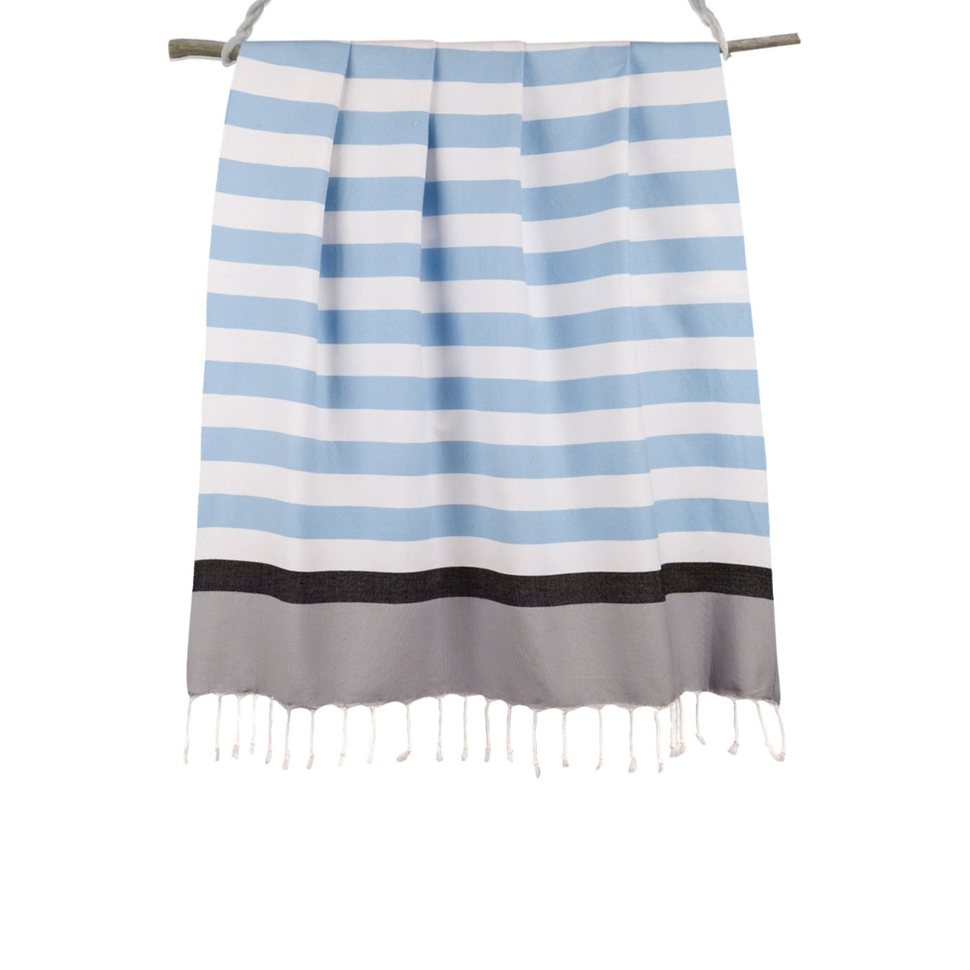 Arcachon - Fouta Tricolore - Bleu Ciel