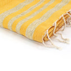 Hamptons - Fouta Nid D'Abeille - Jaune Safran/Or