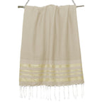 Hamptons - Fouta Nid D'Abeille - Beige/Or