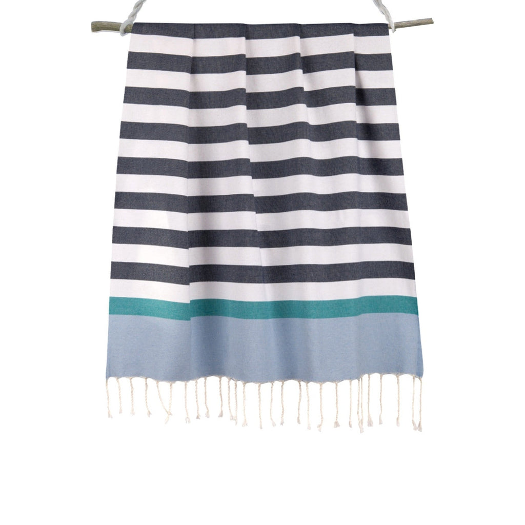 Arcachon - Fouta Tricolore - Bleu Jean