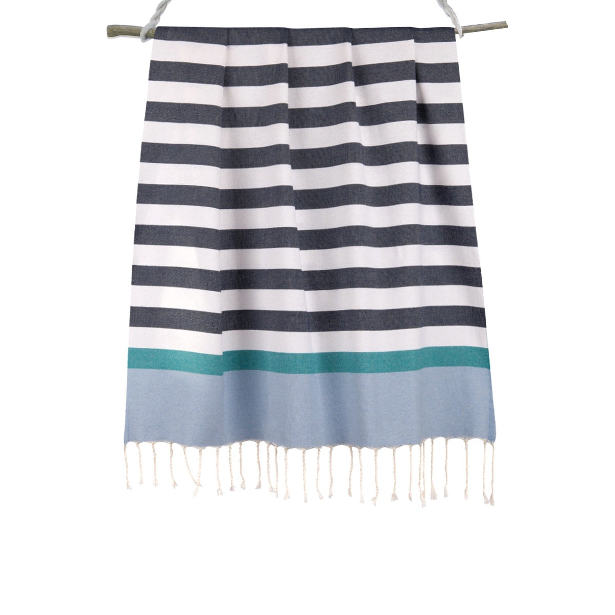 Arcachon - Fouta Tricolore - Bleu Jean