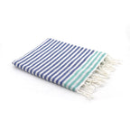 Bora Bora - Fouta Paréo - Bleu Grec/Vert Turquoise