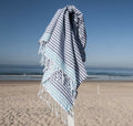 Bora Bora - Fouta Paréo - Bleu Grec/Vert Turquoise