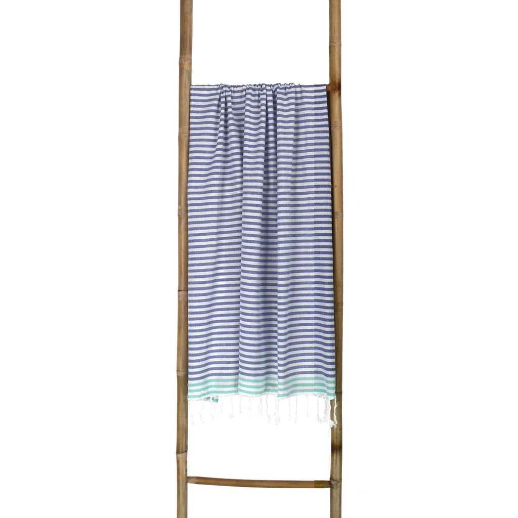 Bora Bora - Fouta Paréo - Bleu Grec/Vert Turquoise