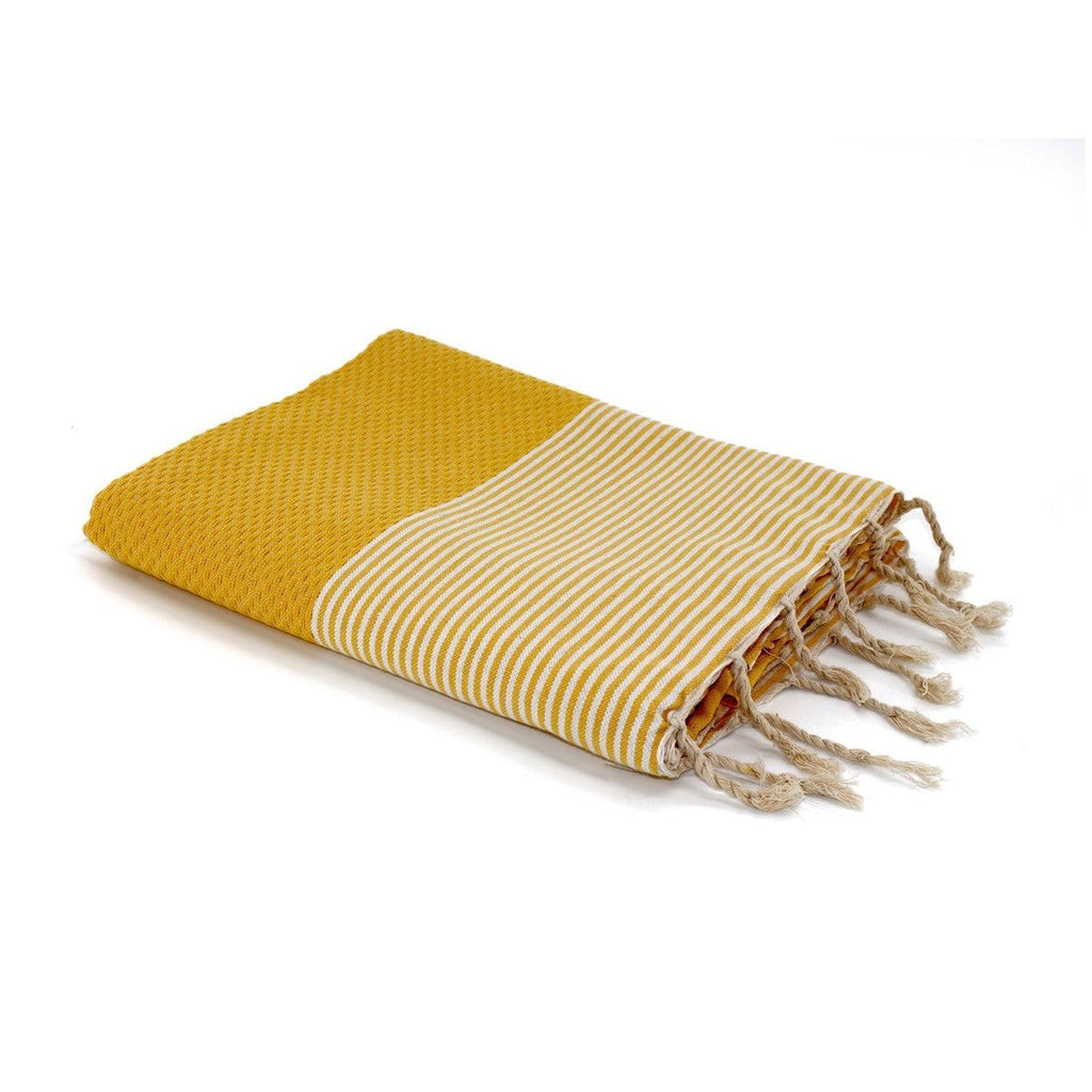 Ibiza - Fouta Nid D'Abeille - Jaune Safran