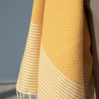 Ibiza - Fouta Nid D'Abeille - Jaune Safran
