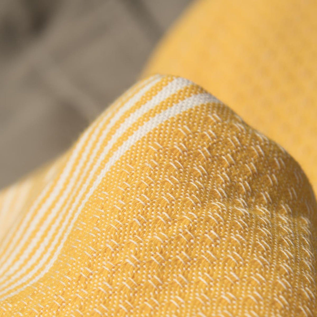 Ibiza - Fouta Nid D'Abeille - Jaune Safran