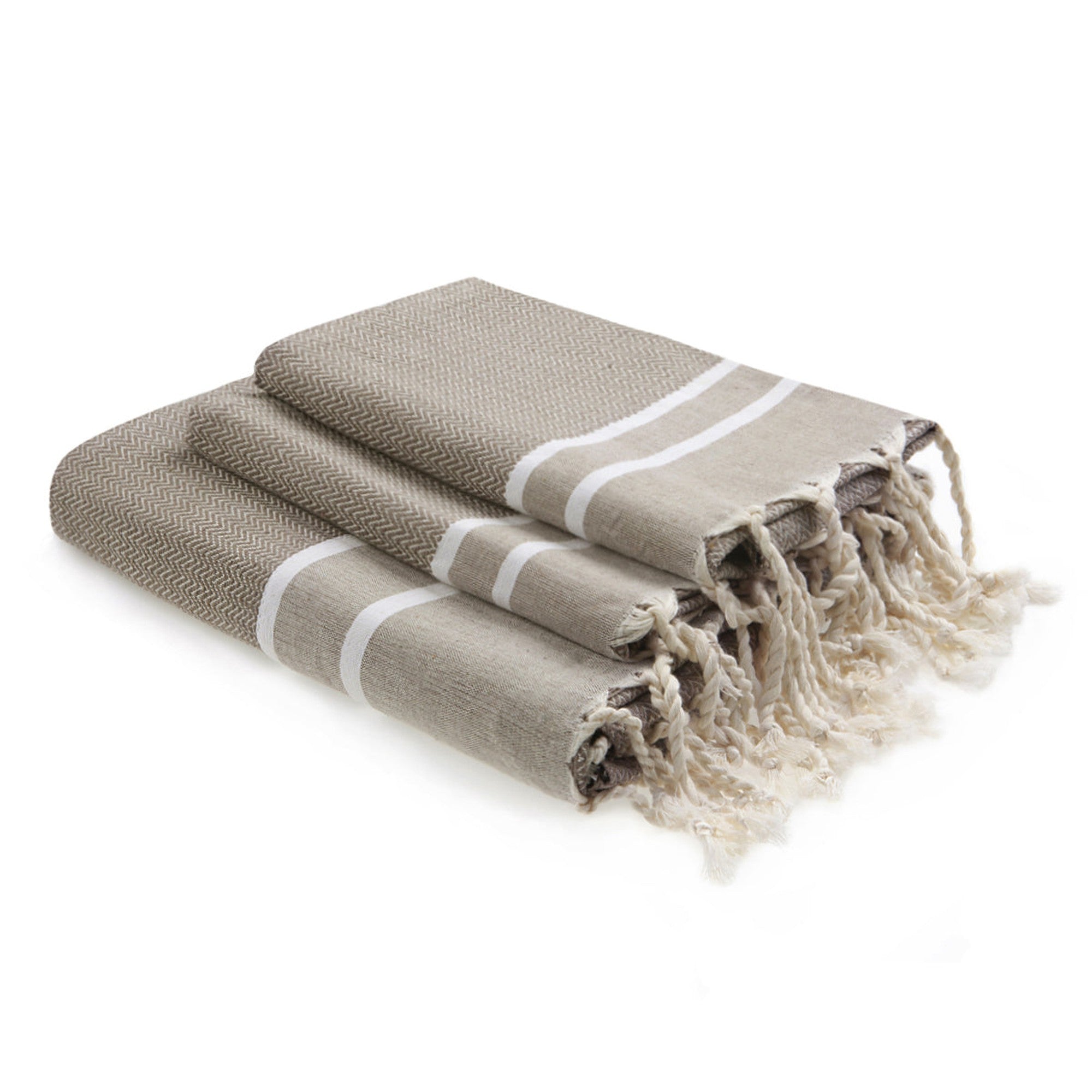 Stockholm - Foutas De Bain (1 Grande et 2 Petites) - Taupe