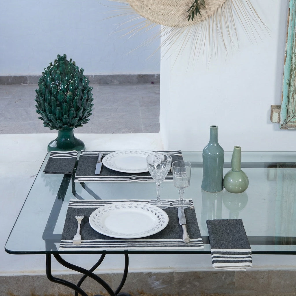 Mahdia - Set De Table (X4) - Noir