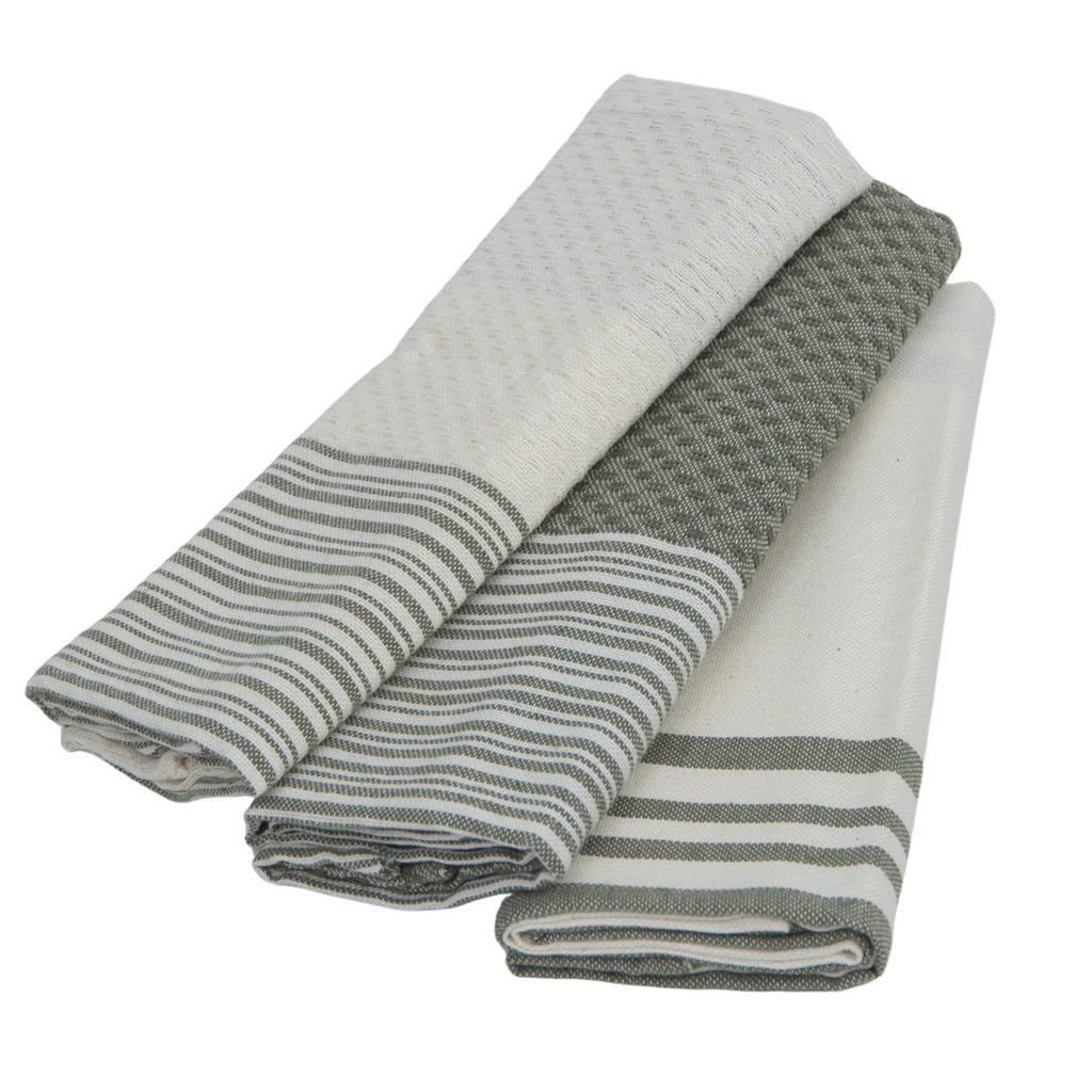 Mahdia - Torchon (X3) - Vert Kaki