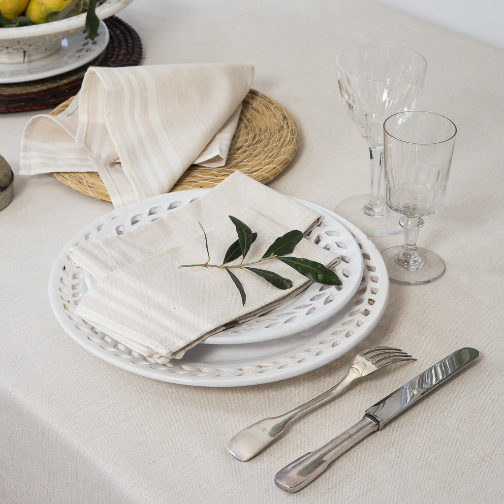 Mahdia - Nappe + 10 Serviettes - Lin