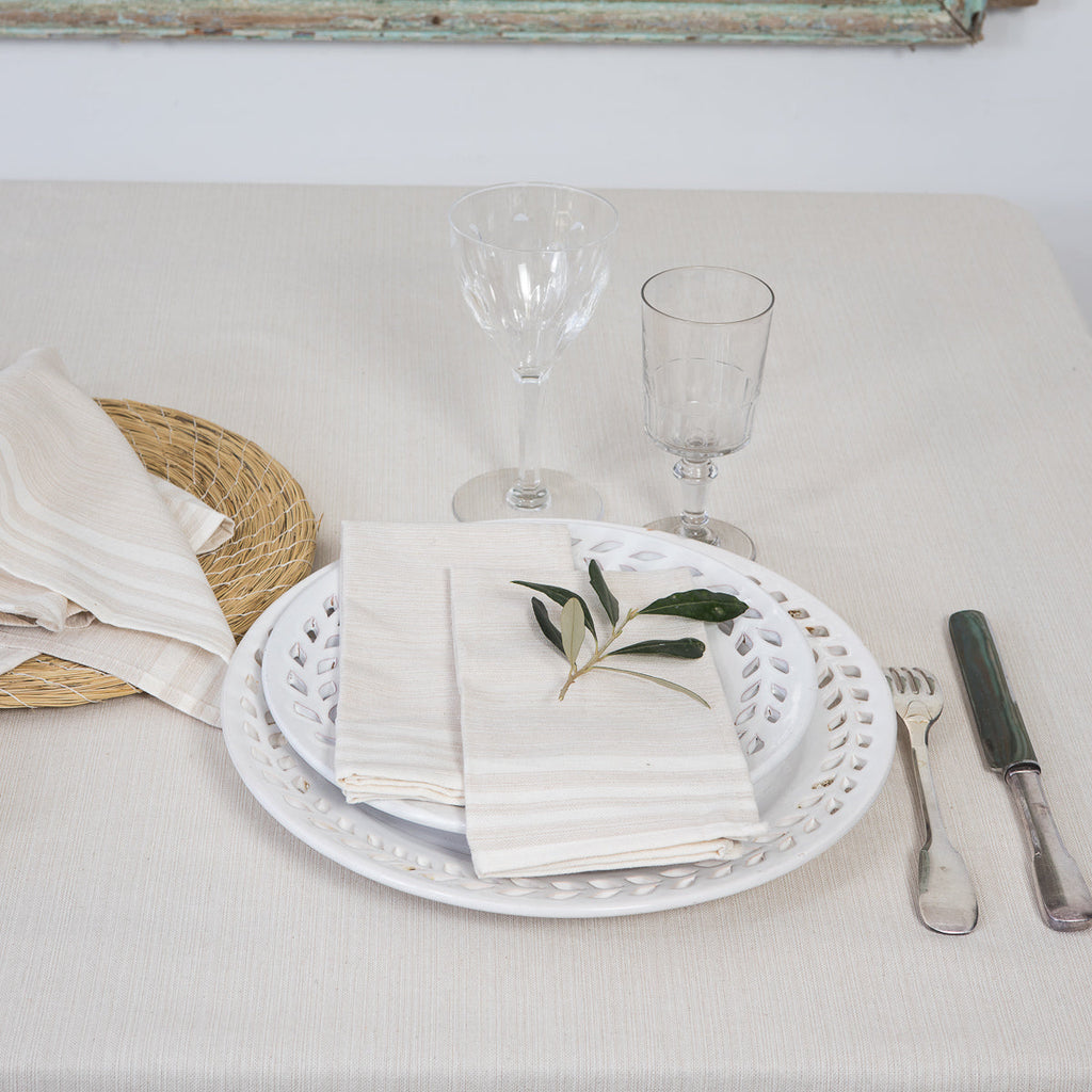 Mahdia - Nappe + 10 Serviettes - Lin