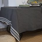 Mahdia - Nappe + 10 Serviettes - Noir
