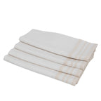 Mahdia - Lot De 4 Serviettes De Table - Blanc/Lin