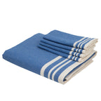 Mahdia - Nappe + 8 Serviettes - Bleu Grec