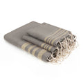 Hamptons - Foutas De Bain (1 Grande et 2 Petites) - Taupe Clair/Or