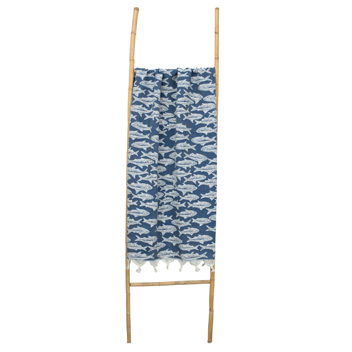 Poisson - Fouta Jacquard - Bleu Jean