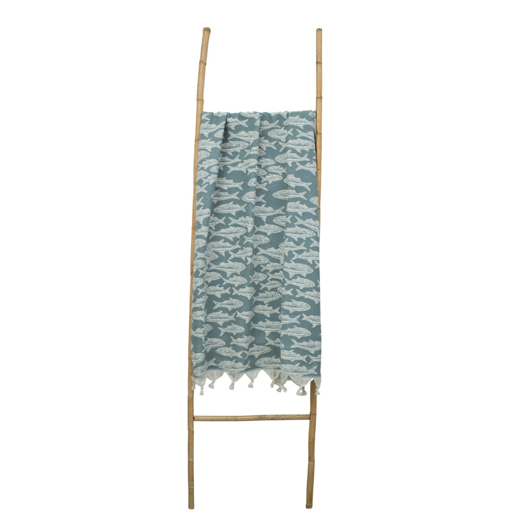 Poisson - Fouta Jacquard - Vert Sauge