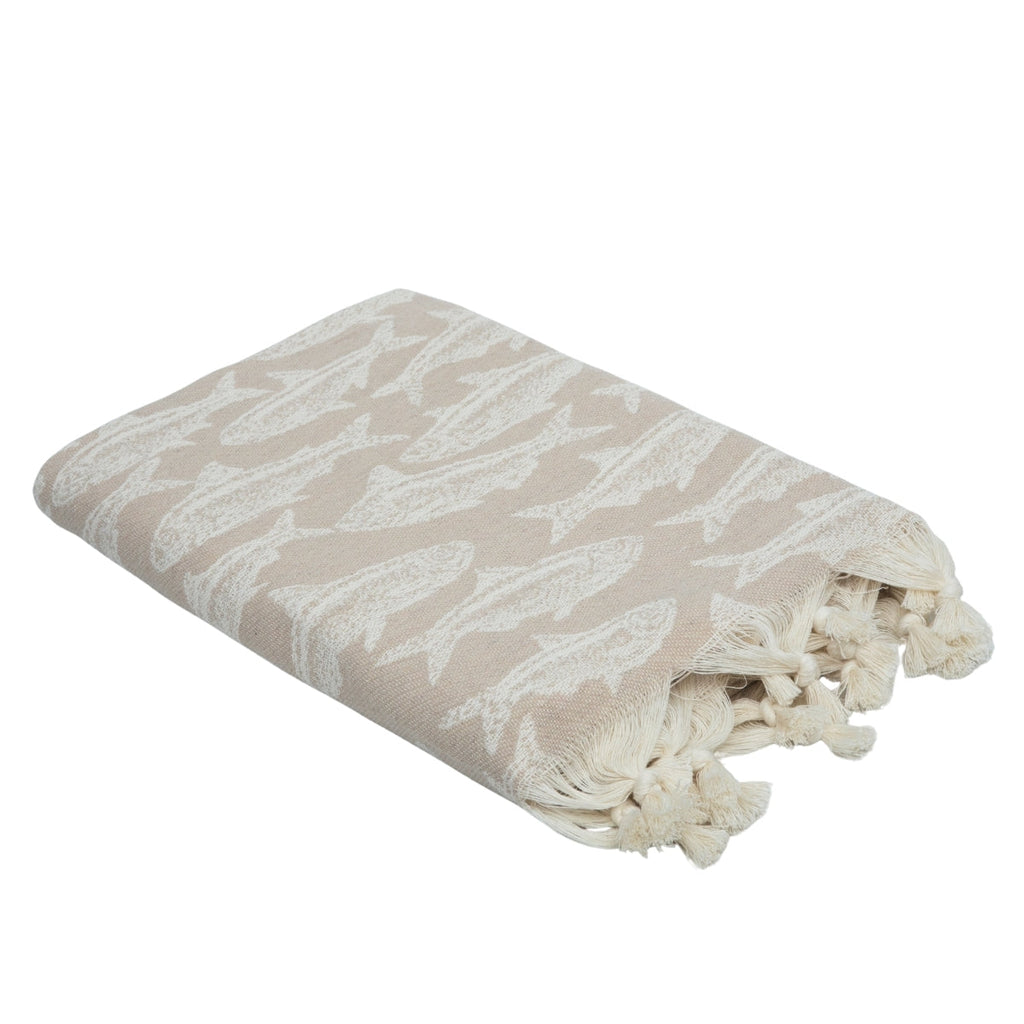 Poisson - Fouta Jacquard - Beige