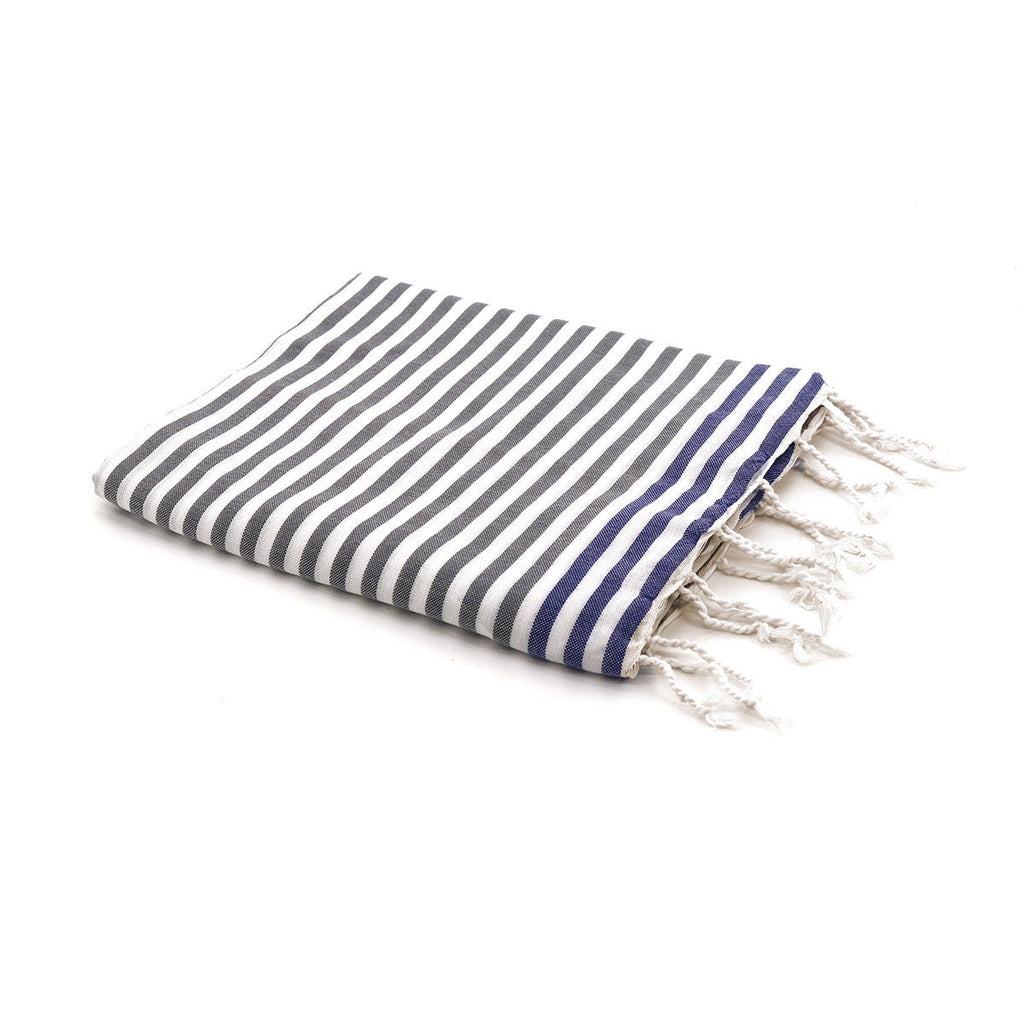 Bora Bora - Fouta Paréo - Gris Moyen/Bleu Grec