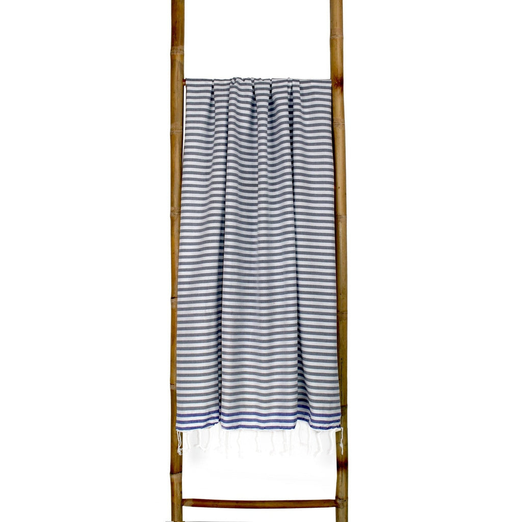 Bora Bora - Fouta Paréo - Gris Moyen/Bleu Grec