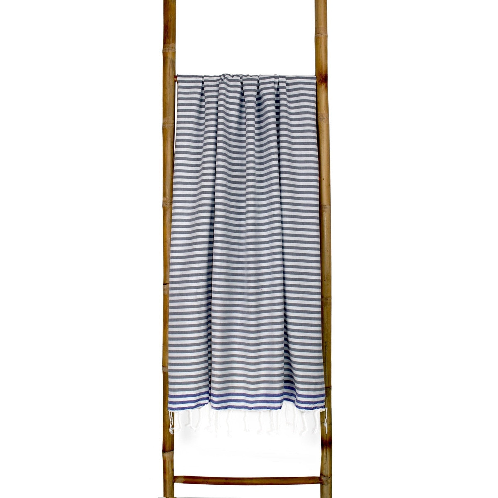 Bora Bora - Fouta Paréo - Gris Moyen/Bleu Grec