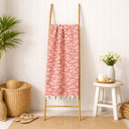 Poisson - Fouta Jacquard - Rouge Corail