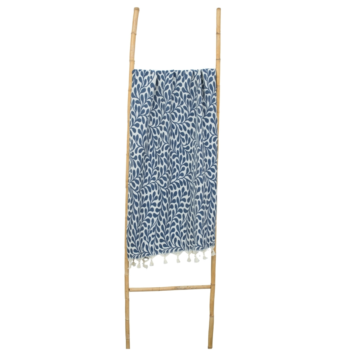 Feuille - Fouta Jacquard - Bleu Jean