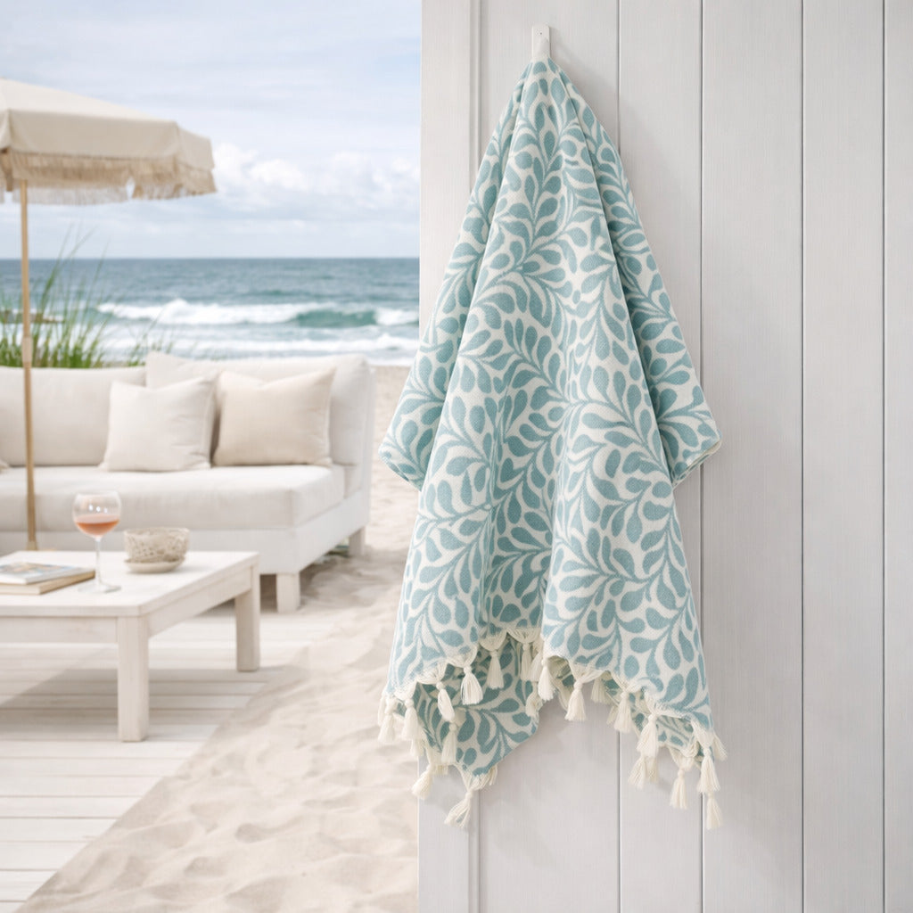 Feuille - Fouta Jacquard - Vert Sauge