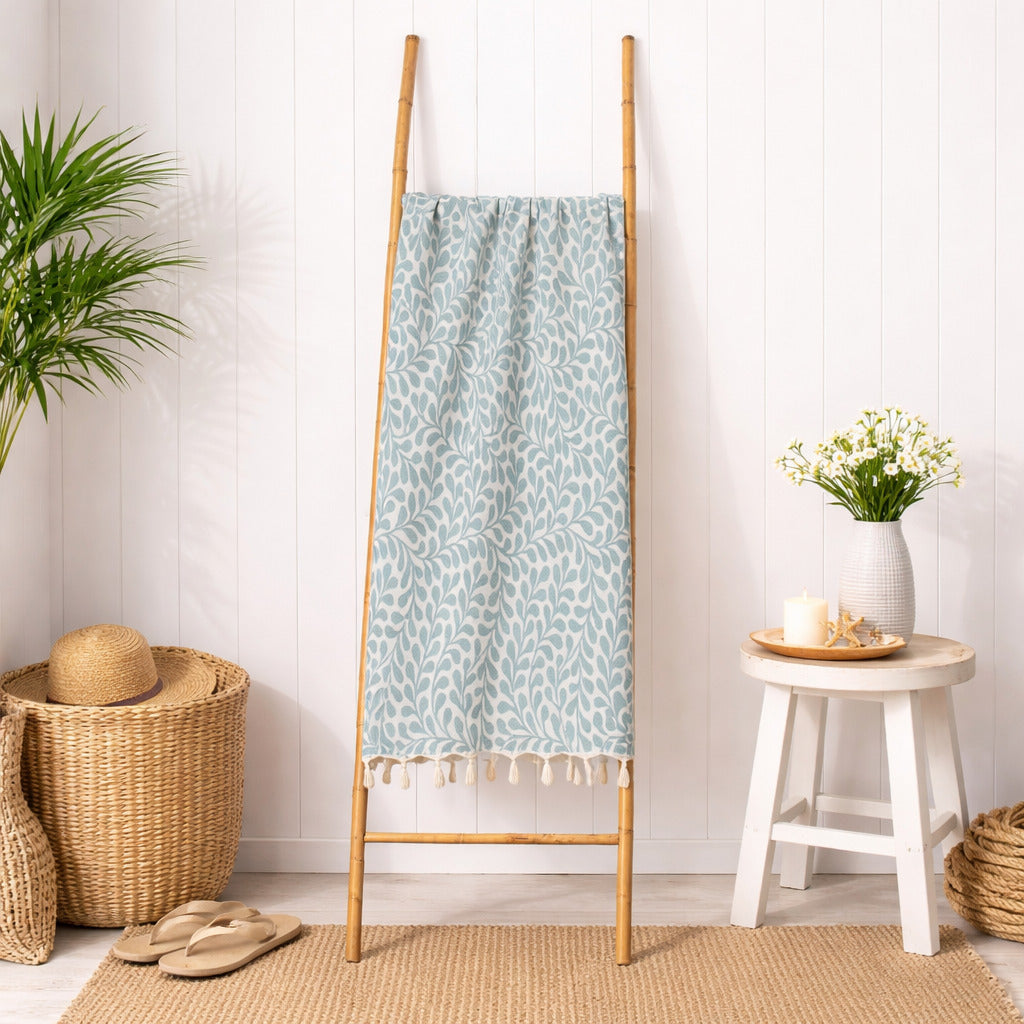 Feuille - Fouta Jacquard - Vert Sauge