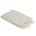Feuille - Fouta Jacquard - Taupe Clair