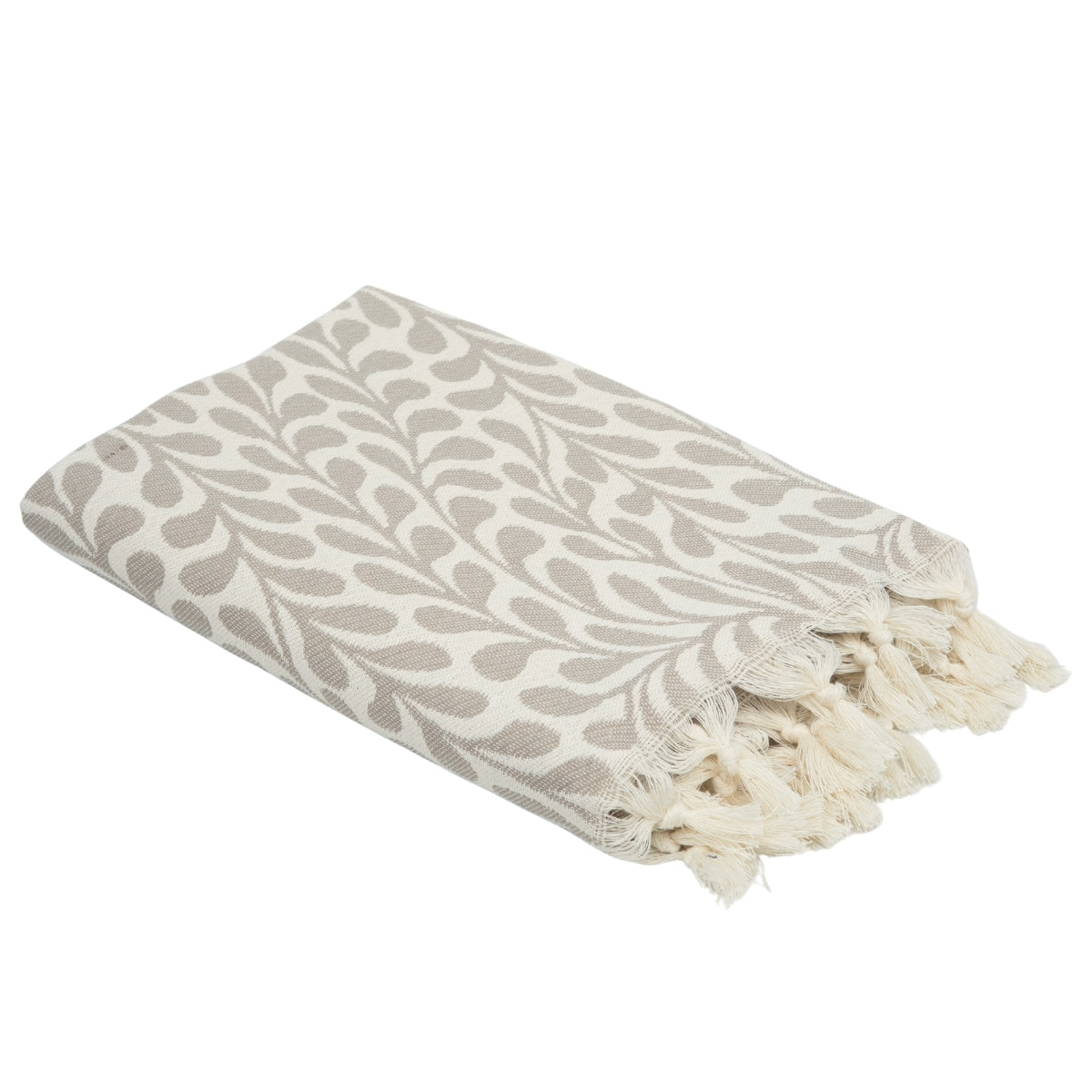 Feuille - Fouta Jacquard - Taupe Clair