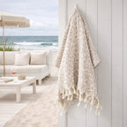 Feuille - Fouta Jacquard - Taupe Clair