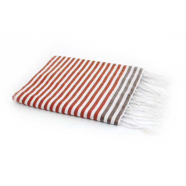 Bora Bora - Fouta Paréo - Terracotta/Taupe Clair