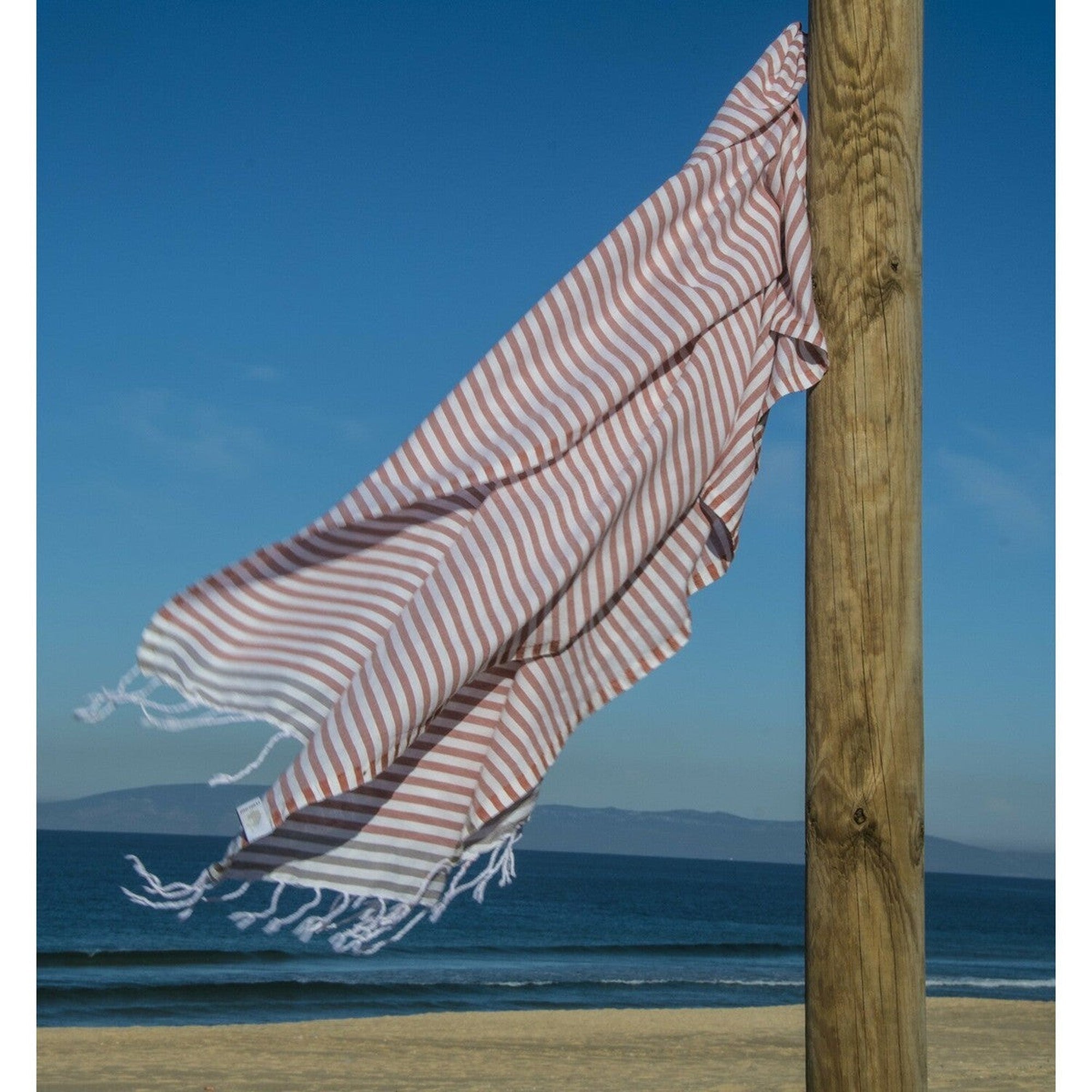 Bora Bora - Fouta Paréo - Terracotta/Taupe Clair