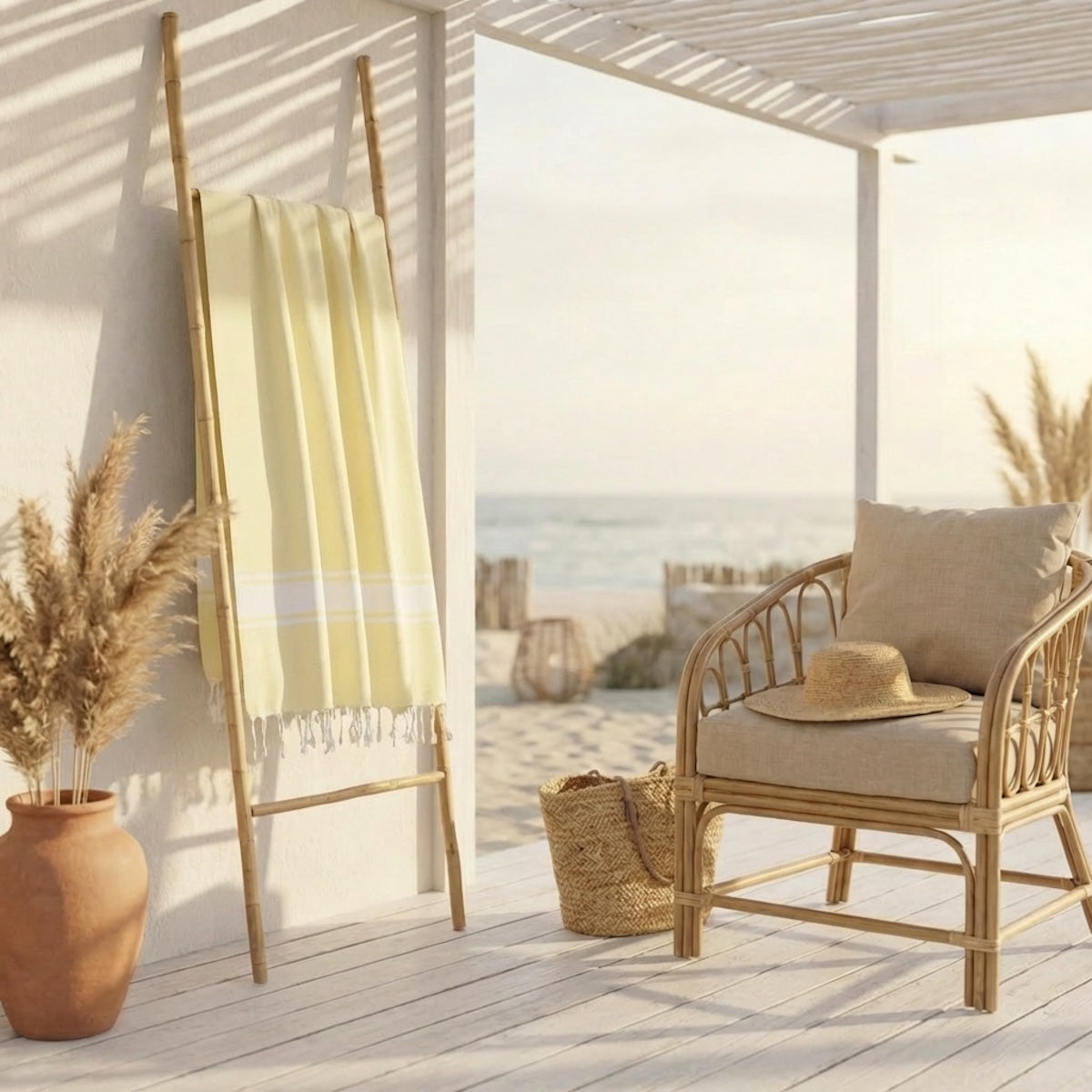 St Tropez - Fouta - Jaune Pâle