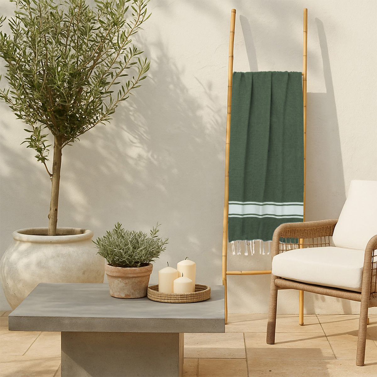St Tropez - Fouta - Vert Olive