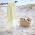 Ibiza - Fouta Nid D'Abeille - Jaune Pâle