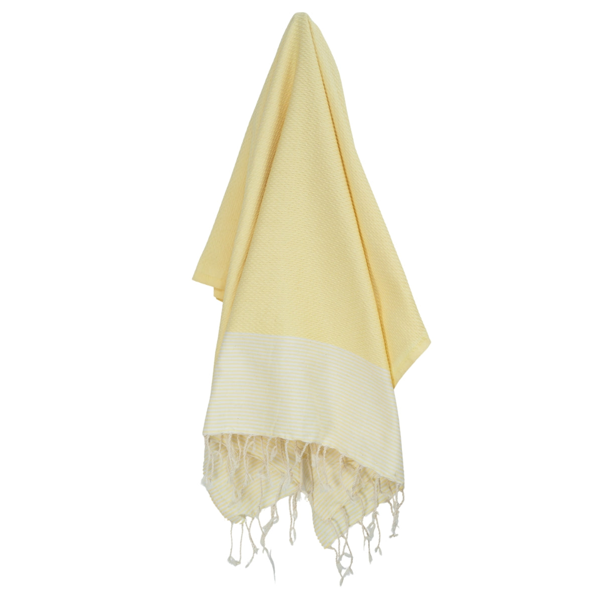 Ibiza - Fouta Nid D'Abeille - Jaune Pâle