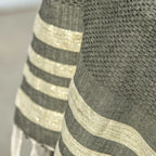 Hamptons - Fouta Nid D'Abeille - Vert Kaki/Or