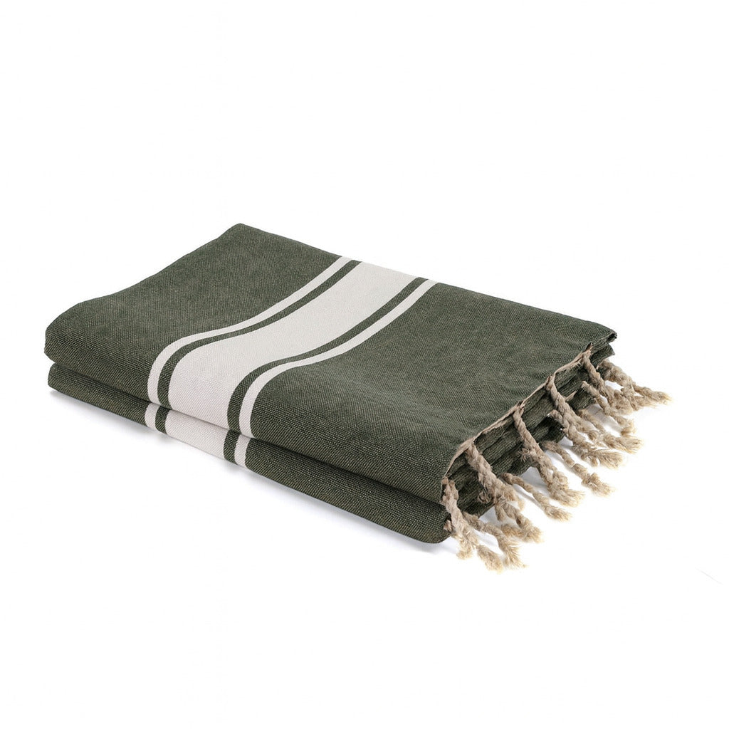 St Tropez - Fouta Xxl - Vert Kaki