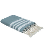 Hamptons - Fouta Nid D'Abeille - Vert Sauge/Argent