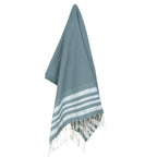 Hamptons - Fouta Nid D'Abeille - Vert Sauge/Argent