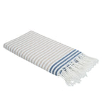 Bora Bora - Fouta Paréo - Beige/Bleu Jean