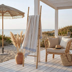 Bora Bora - Fouta Paréo - Beige/Bleu Jean