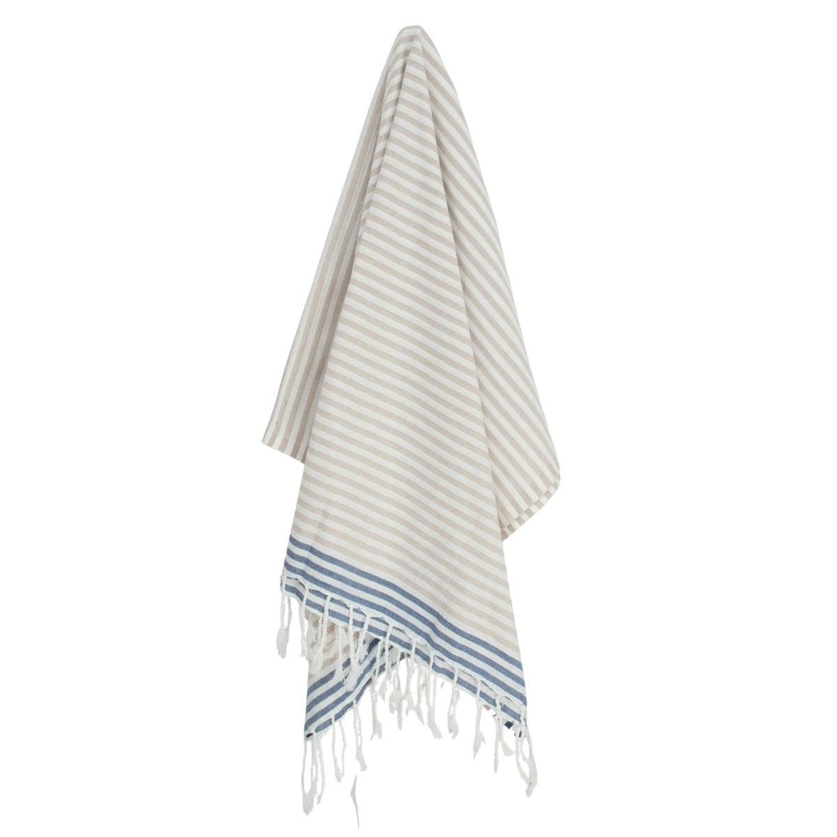Bora Bora - Fouta Paréo - Beige/Bleu Jean