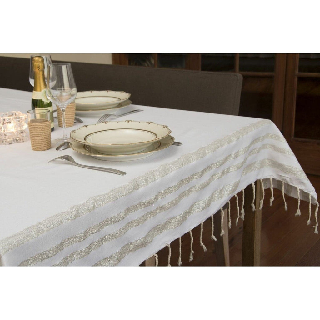 Hamptons - Nappe - Blanc/Argent